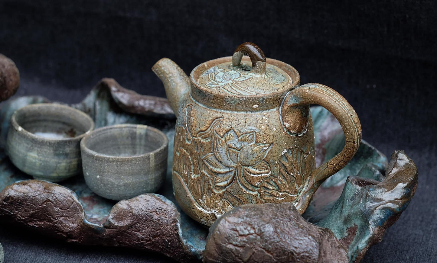Céramique Céleste - The Lunar Bloom Tea Ceremony Set