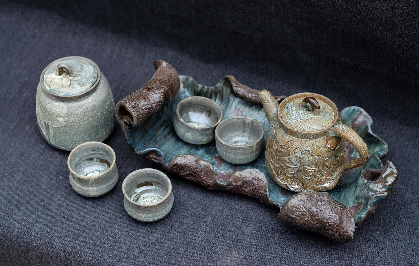 Céramique Céleste - The Lunar Bloom Tea Ceremony Set