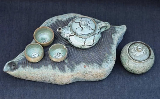 Céramique Céleste – Éclat Terrestre Artisan Tea Set