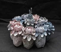 Céramique Céleste - Ceramic Floral Centerpiece